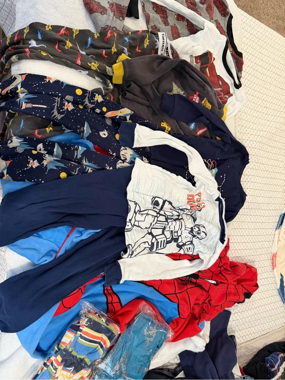 Boys Navy Blue Robot Pajama Set